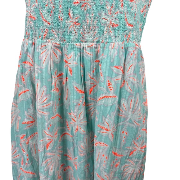 Vineyard Vines Maxi Dress Small Smocked Ruffle‎ Coral Cottagecore Romantic - Picture 12 of 16